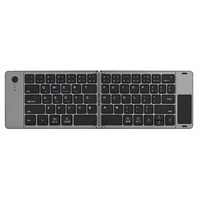 Keyboard Nirkabel Bluetooth 65 Tombol Kustom dengan Touchpad Model Baru, Jangkauan 10 Meter, untuk Laptop atau Desktop, USB K166