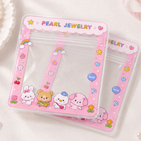 Mini sac à fermeture éclair en PVC transparent givré, refermable, personnalisé, pour emballer des boucles d'oreilles, des bagues, des perles, des breloques