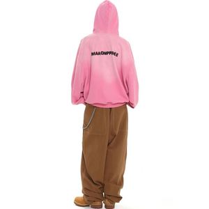 Sudadera con capucha y cremallera de 500 GSM lavada personalizada para mujer, informal, con logotipo frontal de estilo cuadrado, con capucha para todas las estaciones, para invierno, otoño y primavera - Product Image 3