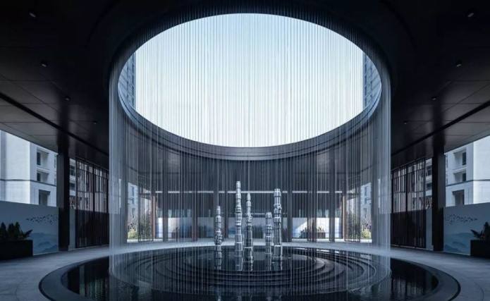 Rideau humide avec câbles de tension