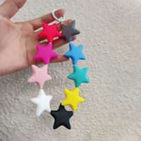 Mode coloré lanière courte en caoutchouc Silicone étoile main dragonne mignon chaînes de téléphone portable corde pour les filles pour étui iPhone