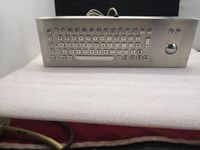 Clavier de bureau industriel mécanique en acier inoxydable étanche IP65 à 67 touches avec trackball