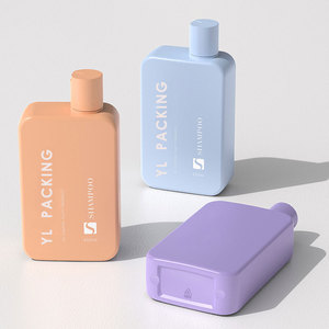 HDPE New 450ml Purple Blue Orange <strong>Milk</strong> Tea Shampoo <strong>Bottles</strong> for Skin Care Serum Lotion Nail Polish Oil - Product Image 3