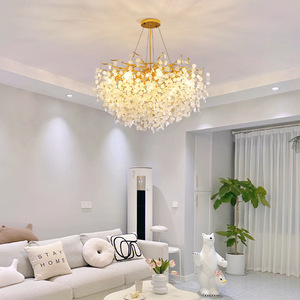 Cross Border French Style Crystal Chandelier Round Multi Head LED Living Room Bedroom <b>Light</b> - Product Image 1
