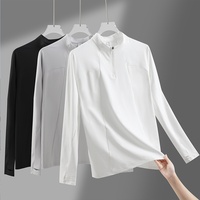 Sweat-shirt unisexe à demi-zip, respirant, élastique, à séchage rapide, avec doublure polaire, col montant et manches longues pour les sports de plein air