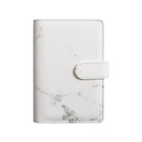 Organisateur de budget en cuir PU 2026, classeur à anneaux A6, enveloppe de rangement d'argent, planificateur de budget, classeur A6 marbré