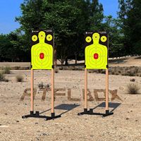 Objetivo de Papel para Siluetas de PP, 17x25 Pulgadas, Alta Visibilidad, Práctica de Tiro en Interiores/Exteriores para Pistolas de Mano, Pistolas de Perdigones y Armas de Airsoft