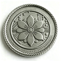 Pièces de monnaie commémoratives en métal antique en gros, pièces de jeu de société vierges à estamper, pièces de défi personnalisées à bordure en corde