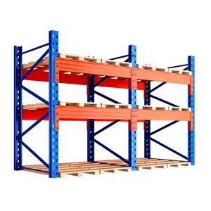 Industrial Heavy Duty Storage Shelves Systems Stacking Units Metal Rack Warehouse Steel Pallet Racking