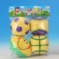Lot de mini-ballons de sport en peluche, en PVC et coton PP, jouets moelleux en vrac pour enfants, ballons de jonglage