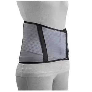 Trending Ribbed web elastic criss-cross Panel Sacroiliac Brace Back Panel Support Grey Color Back Brace