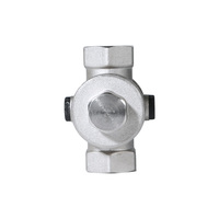 Prix de gros vanne de réduction de pression d'eau en laiton nickelé puissance hydraulique 1/2-1 taille de port garantie 1 an