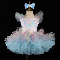 Jupes de danse en mousseline de soie à paillettes pour enfants, costumes de performance pour la maternelle