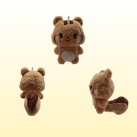 Porte-clés personnalisé en peluche brodée de 10 cm pour anniversaire - Matière douce