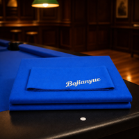 Tapis de billard bleu royal professionnel en feutre avec bandes prédécoupées pour table de club et de bar