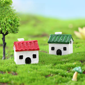 Figuras de Casas en Miniatura, Juego de Cabañas con Techo de Tejas de Resina para Jardín de Hadas y Decoración de Micropaisajes - Product Image 4