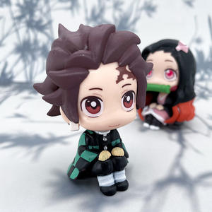 Q versión <span class=keywords><strong>Kimetsu</strong></span> <span class=keywords><strong>No</strong></span> <span class=keywords><strong>Yaiba</strong></span> Modelo figura de dibujos animados juguete Demoned Slayer posición sentada PVC coche ornamento figura de acción coleccionable - Product Image 3