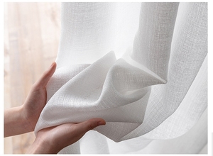 Rèm cửa voan trắng boho chất liệu vải voan cao cấp, kiểu dáng mới, viền sạch sẽ, dành cho phòng ngủ - Product Image 2
