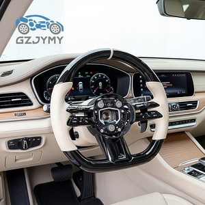 พวงมาลัยหุ้มหนังแบบปรับแต่งได้สำหรับรถ <span class=keywords><strong>Mercedes</strong></span>-Benz W214 W223 W206 C300 C400 E300 S500 S400 E400 <span class=keywords><strong>Mercedes</strong></span> W204 C63 <span class=keywords><strong>AMG</strong></span> - Product Image 1