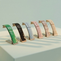 Bracelet de montre en cuir pour bracelet Whoop, motif crocodile, cuir de vachette véritable