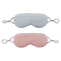 2025 meilleur masque pour les yeux de voyage occultant doux suspendu oreille couverture pour les yeux avec sangle élastique glace soie tricot technique de sommeil couleur noire