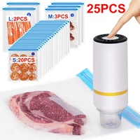 Scelleuse sous vide électrique portative sans fil, mini, faible bruit, pour aliments domestiques, chargement USB rapide, tailles grande/moyenne/petite, en plastique