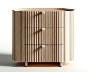 현대적인 미국식 원목 3단 서랍 스마트 다기능 화장대 겸 침실용 협탁 세트 (호텔용) - Product Image 6