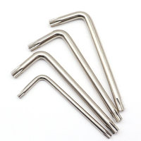 T15 T25 T30 Baja Karbon Berlapis Nikel 9 Buah Set Kunci Torx Allen Keamanan untuk Perawatan Furnitur & Perangkat Elektronik DIY