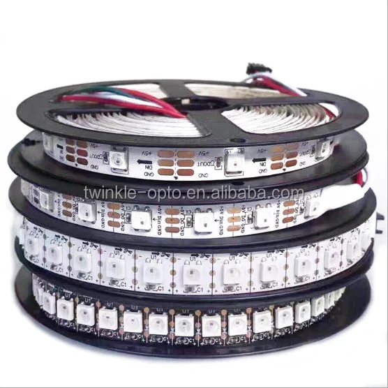 professional customized sk 6812 60 30 144 leds per meter 5 volt rgbw addressable led pixel strip reel IP20 IP65 IP68