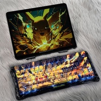 Claviers à thème de dessin animé créatif, translucides latéralement, en PBT, sublimation, profil Cherry, pour clavier mécanique