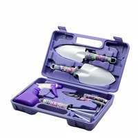 Ensemble d'outils de jardinage, lames en acier inoxydable anti-explosion, boîte de rangement rigide compacte et portable pour la plantation, l'arrosage des plantes en pot