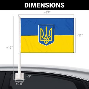 Ukraine Ukraine áo khoác của cánh tay xe cờ 11x17 trong hai mặt in Polyester Cột cờ bao gồm cho lễ hội lễ kỷ niệm - Product Image 3