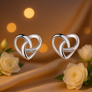 Orecchini a cuore NIBBCG in argento 925, gioielli unisex da indossare tutti i giorni - Product Image 2