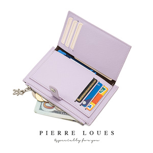 Portefeuille pour femme Pierre Loues, couleur rose unie, plusieurs emplacements pour cartes, léger, pochette, usage quotidien - Product Image 4