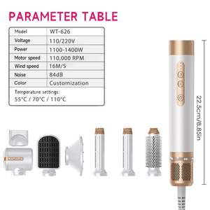 <span class=keywords><strong>Asciugacapelli</strong></span> Professionale 7 in 1 ad Alta Velocità, <span class=keywords><strong>Spazzola</strong></span> ad Aria Calda Automatica 1400W, Styler Multifunzione - Product Image 2