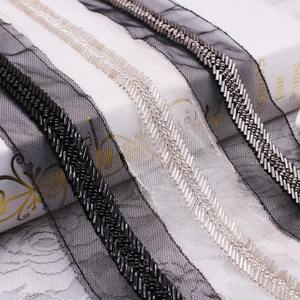 Deepeel LA103DIYウェディングドレスガーメントアクセサリーマニュアルネイルビーズレースリボンメッシュビーズレース - Product Image 1