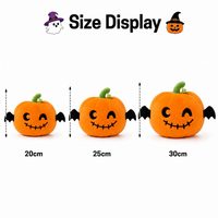 Halloween-Kürbis-Plüschtier, individuell gestaltbare weiche Stofftierpuppe, niedliche Fledermausflügel-Jack-O'-Lantern, Feiertagsparty-Deko, niedrige Mindestbestellmenge, OEM, ODM