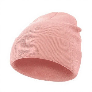 Gorro Ajustable Rosa 100% Acrílico, Unisex, Color Sólido, Casual, de Invierno, Tejido por Computadora, para Cabezas de 48-50cm de Circunferencia - Product Image 1