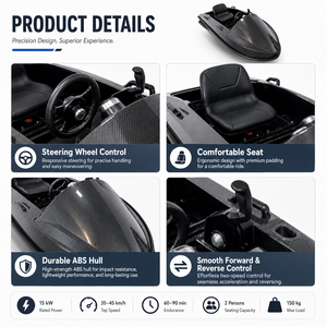 Bateau à réaction électrique 15KW, scooter aquatique haute vitesse, bateau à réaction électrique 2 places <span class=keywords><strong>avec</strong></span> <span class=keywords><strong>volant</strong></span> pour sports nautiques - Product Image 4
