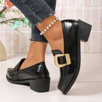 QBHui818 Nouvelles Chaussures Femme Sexy à Talons Hauts, Chaussures pour Dames 4,5 cm, Motif Irrégulier, Grande Boucle Verticale en D, Décoration