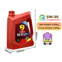Huile Moteur à Faible MOQ 4 Litres API-SN 5W-30 Lubrifiant pour Excavatrices/Camions Lourds/Bus