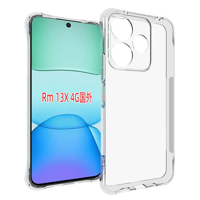 Ultra Thin Soft TPU Case Cover Shell Anti Slip Anti Fall Anti Drop Anti Scratch Protective Phone Case for Xiaomi Redmi 13X 4G