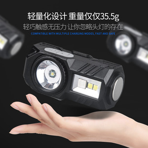 Linterna Frontal LED Recargable con Batería, Luz Roja, Blanca y Verde, Ajustable, Portátil, para Camping y Actividades al Aire Libre - Product Image 5