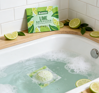 Pochette plate à ouverture facile pour sels de bain - Sachet PET/PE à trois soudures latérales avec encoche de déchirement pour bombes de bain, bombes effervescentes et diffuseurs de vapeur pour la douche