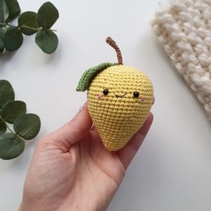 Gran oferta hilo <span class=keywords><strong>ganchillo</strong></span> <span class=keywords><strong>Mango</strong></span> encanto llavero juguete hecho a mano Amigurumi lindo Mini tejido fruta muñeca bolsa colgante accesorios regalo - Product Image 6