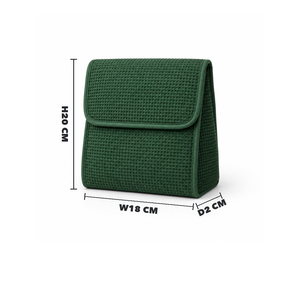 Pochette de maquillage simple en tissu gaufré, personnalisation ODM/OEM, certifiée BSCI, sac de rangement pour pinceaux, étui de voyage à fermeture éclair et fermoir - Product Image 1