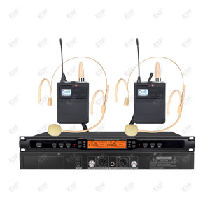 Sistema de Micrófono Inalámbrico de 2 Canales HP-1100 con Batería AA y Conector XLR para Discoteca/Bar/Club/Uso Doméstico - Product Image 4