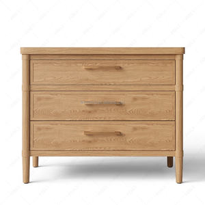 เฟอร์ลี่ โต๊ะข้างเตียงไม้โอ๊คสไตล์โมเดิร์นมินิมอล งานแฮนด์เมด <span class=keywords><strong>3</strong></span> ลิ้นชัก ประกอบสำเร็จ เป็นมิตรกับสิ่งแวดล้อม ทนทาน เหมาะสำหรับห้องนอน - Product Image 2