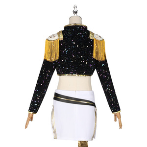 Disfraz de Cosplay de Kpop Witcher Starry Romance, Negro y Dorado, para Actuaciones en Escenario, para Mujeres Adultas - Product Image 4
