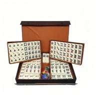 Jeu de Mahjong en Mélamine Style Américain, Kit Complet Portable pour Divertissement International, Idéal pour les Jeux de Société à Domicile